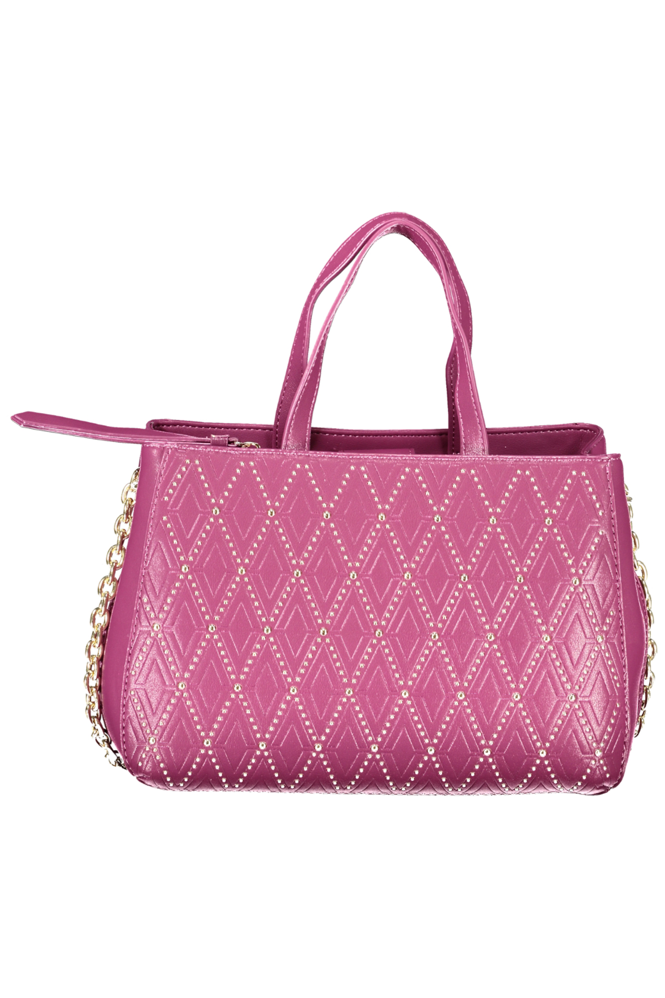 

Женская сумка Valentino Bags тоут с золотыми заклепками, фуксия