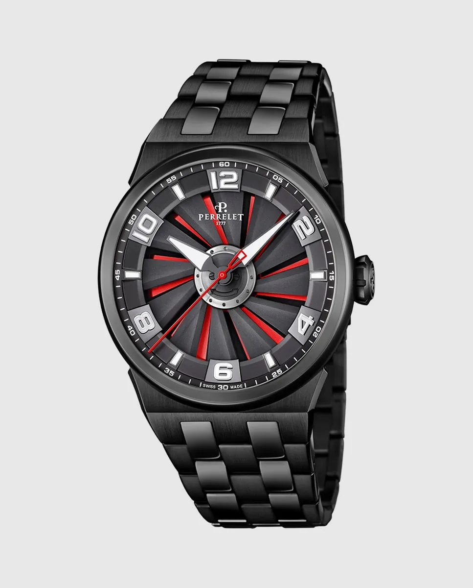 

A4063/1 Turbine Evo мужские часы из черной стали Perrelet, черный