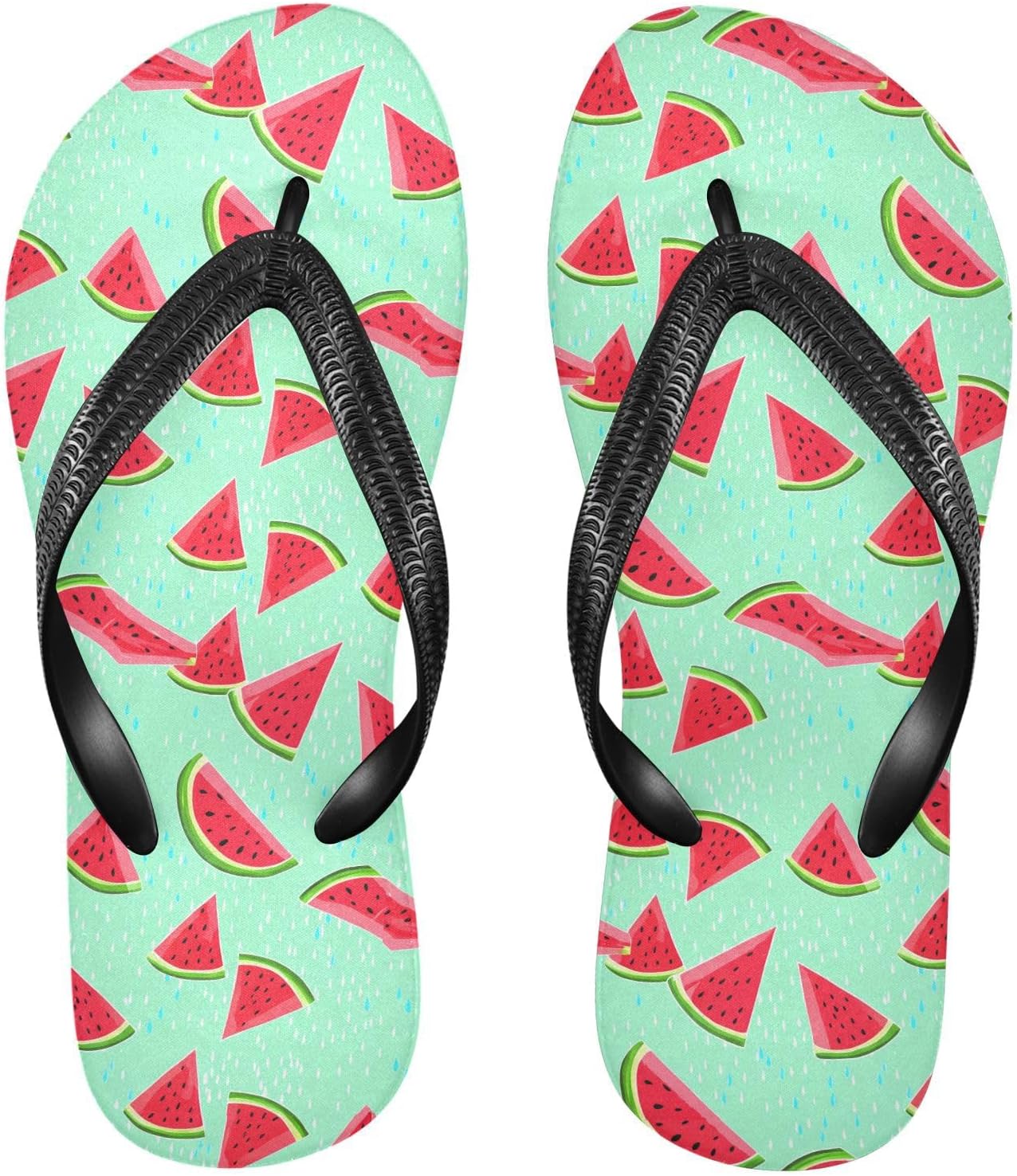 

Женские и мужские пляжные летние повседневные сандалии Watermelon Mint Green, шлепанцы для душа 20862005 Kfbe