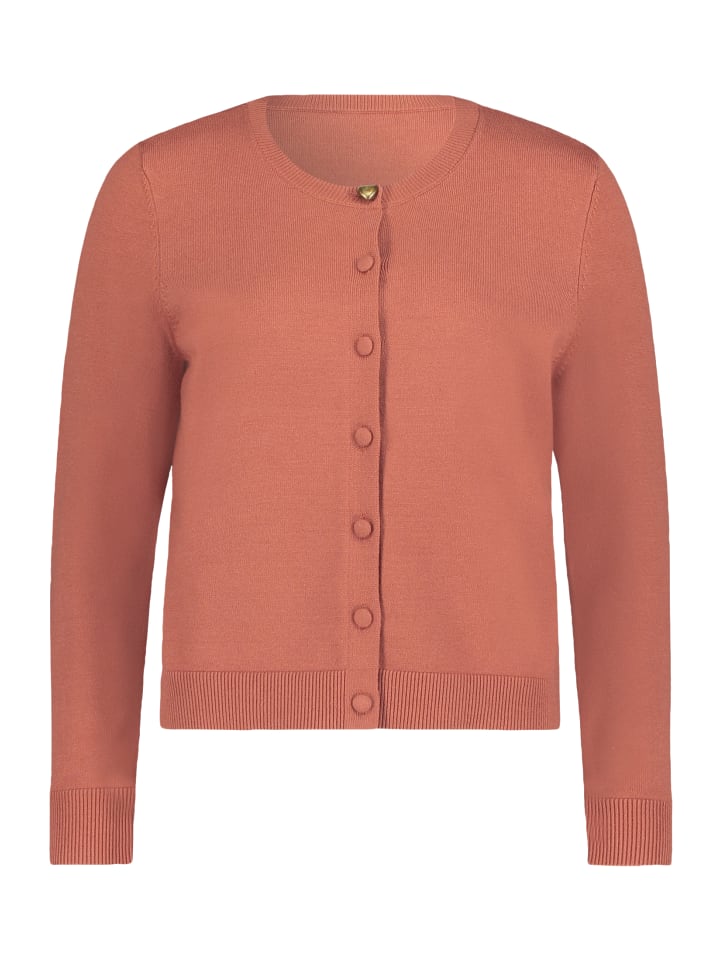 

Кардиган тонкой вязки с круглым вырезом терракотового цвета CARTOON
