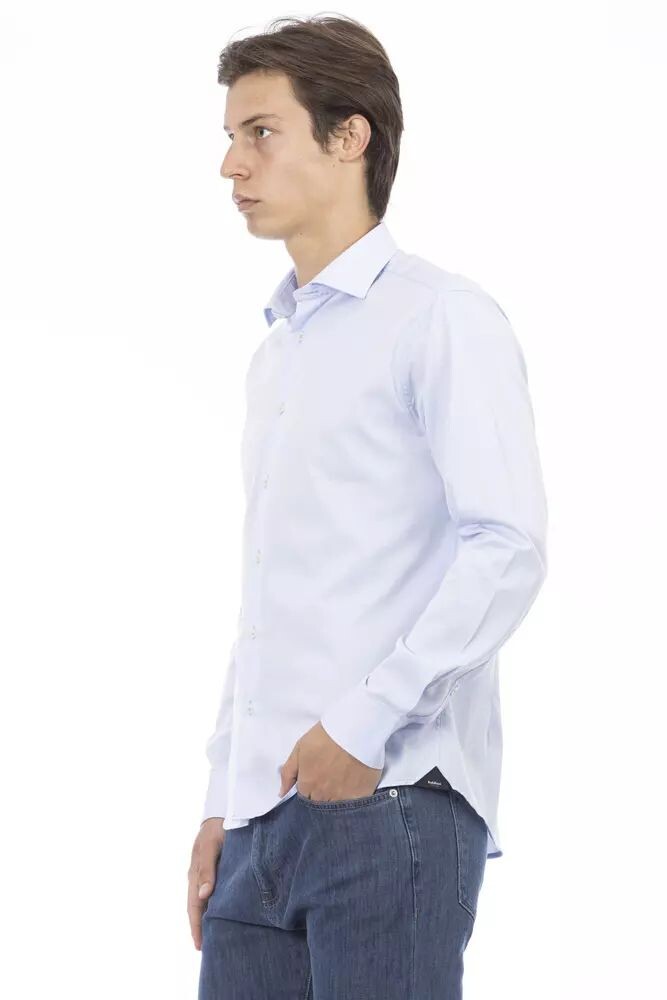 

Baldinini Trend синяя хлопковая мужская рубашка, цвет Light Blue