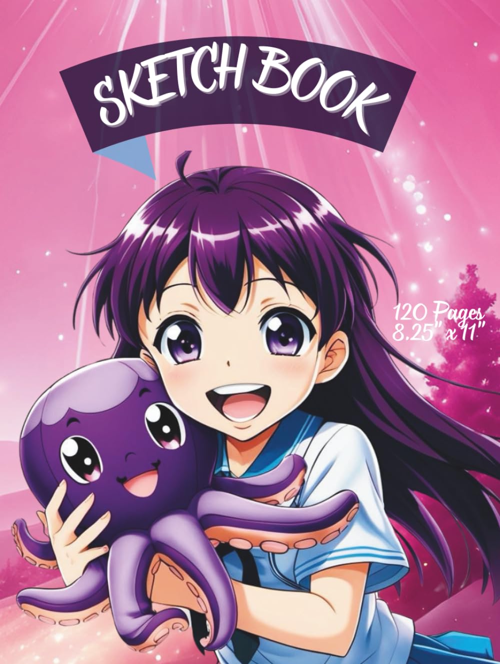 

HARDCOVER SKETCHBOOK | FOR GIRLS: 120 Blank Pages| 8.25" x 11" for Drawing, Sketching, Doodling or Coloring. Great for Anime, Manga, Comics and Japanese Lovers! (Independently published)