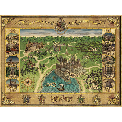 

Пазлы Harry Potter Hogwarts Map Jigsaw Puzzle (1500 Pieces)