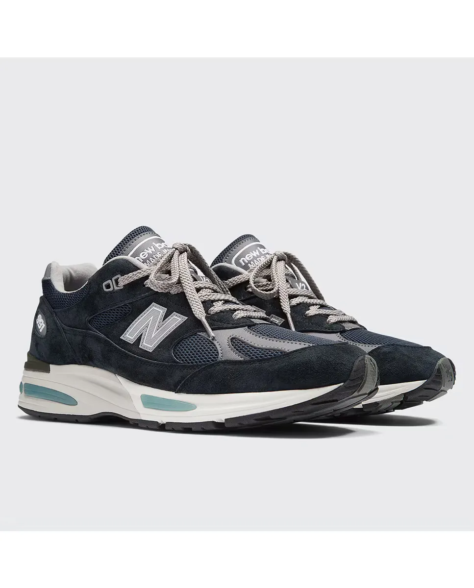 Повседневные кроссовки унисекс 991 New Balance, темно-синий — фото 3
