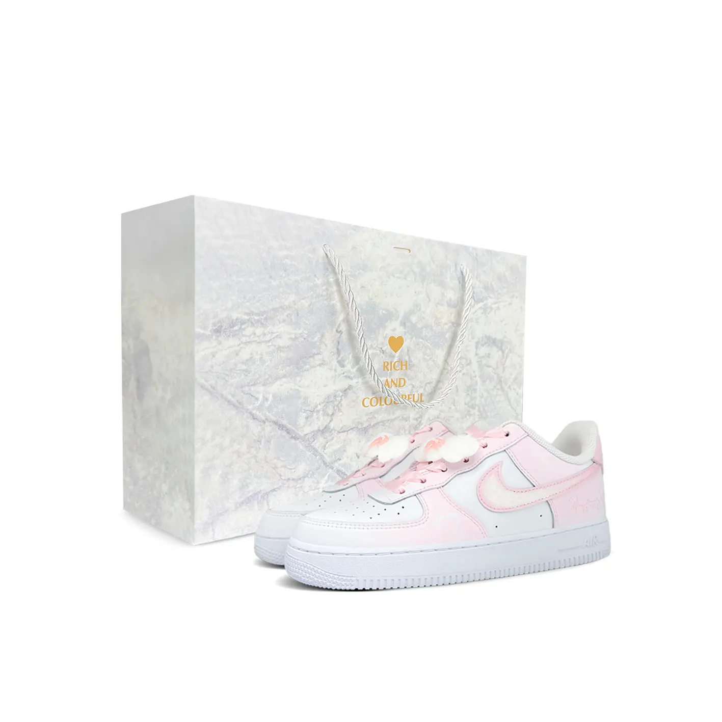 

Детские кроссовки для скейтбординга Air Force 1 LE Low Top для подростков Nike, розовый