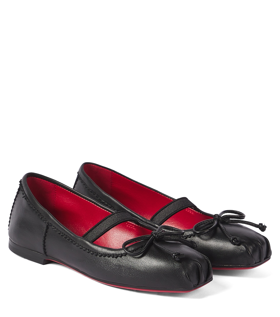 

Балетки Baballet из кожи Christian Louboutin Kids, Black/Lin Loubi