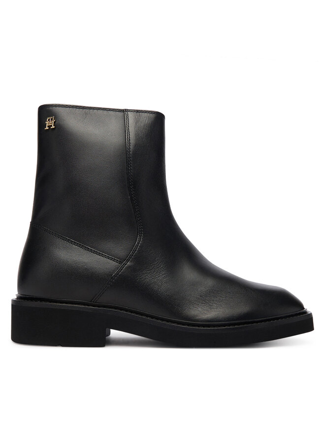 Ботильоны Th Square Toe Leather Bootie FW0FW09046 Tommy Hilfiger, черный