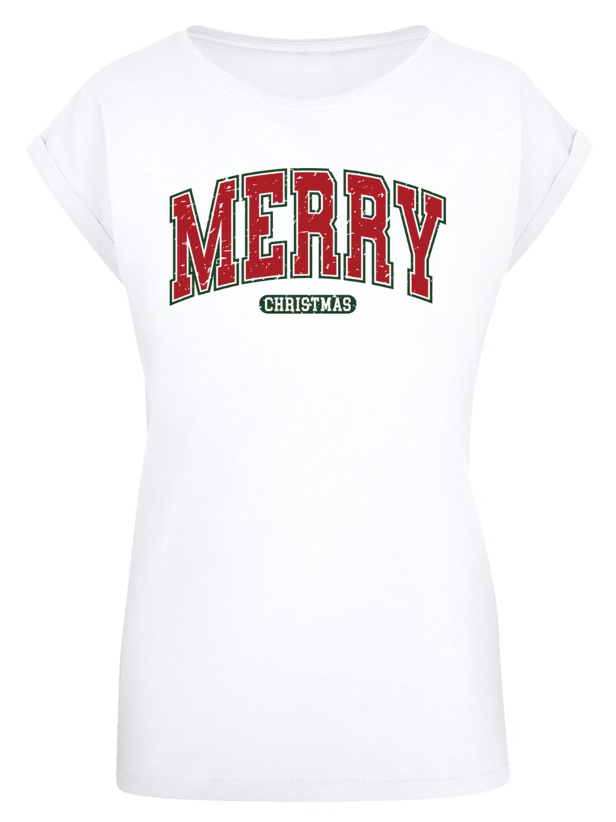 

Рубашка F4NT4STIC Merry Christmas Varsity Retro, белый