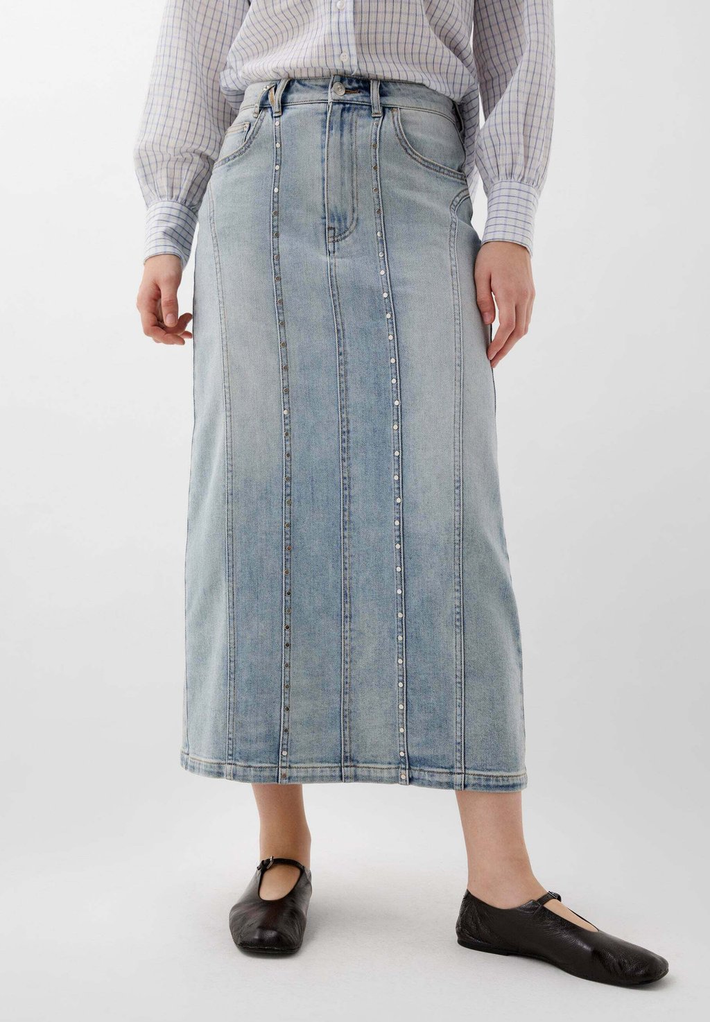 

Джинсовая юбка A-line skirt Scalpers, светло-голубой