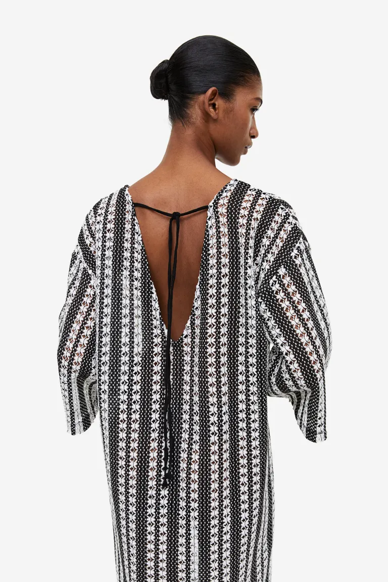 

Жаккардовое трикотажное платье H&M, черный