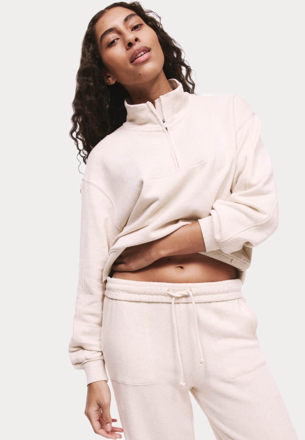 

Верх пижамы PURE QUARTER ZIP Marks & Spencer, бежевый