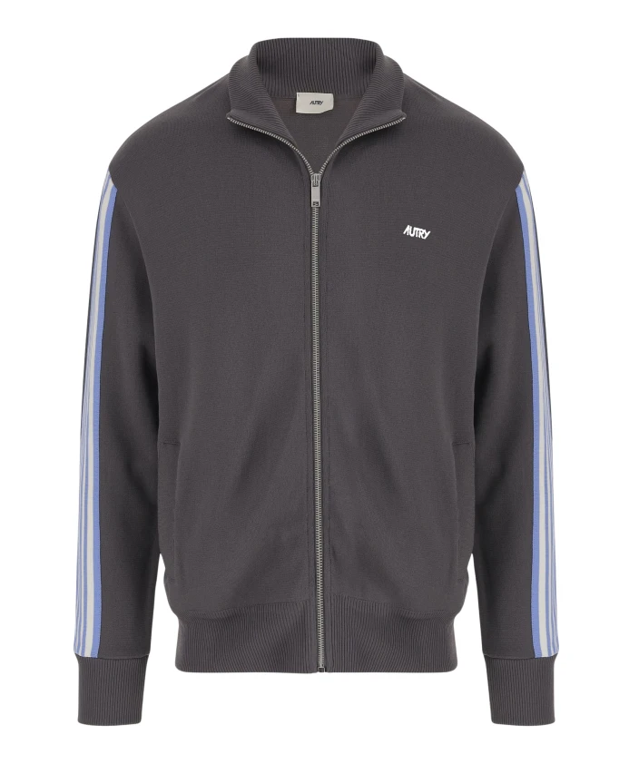 

Куртка из вискозной смеси с логотипом и полосками. Autry, серый