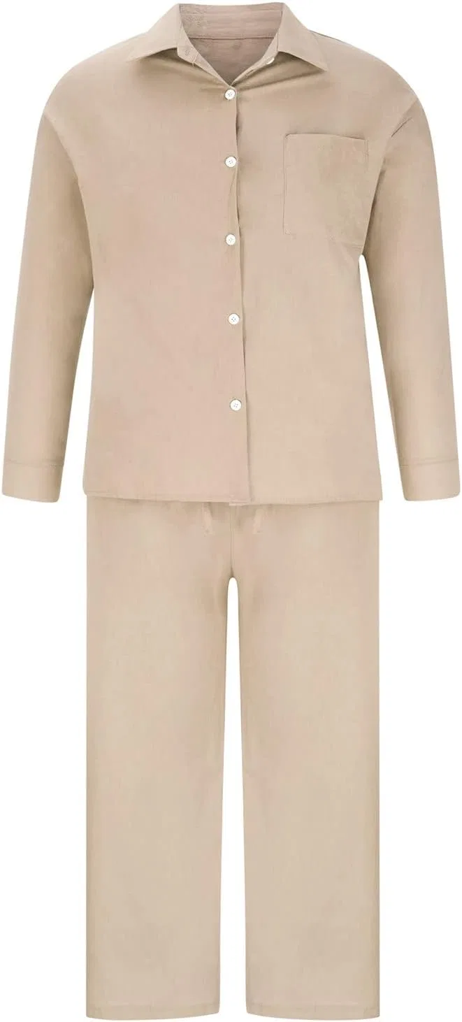 Женский комплект из свитшота и джоггеров, оверсайз, Beige — фото 4