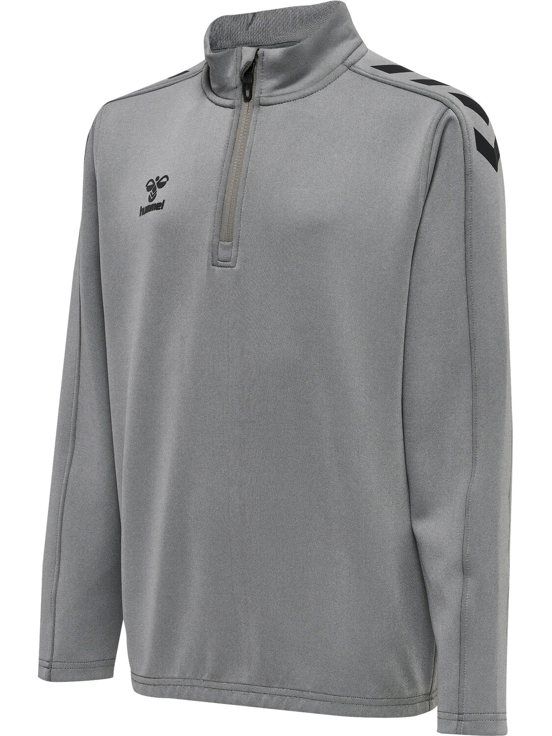 Толстовка Hummel Mit Kurzem Reißverschluss Hmlcore Xk Half Zip Poly Sweat Kids, серый меланж — фото 4