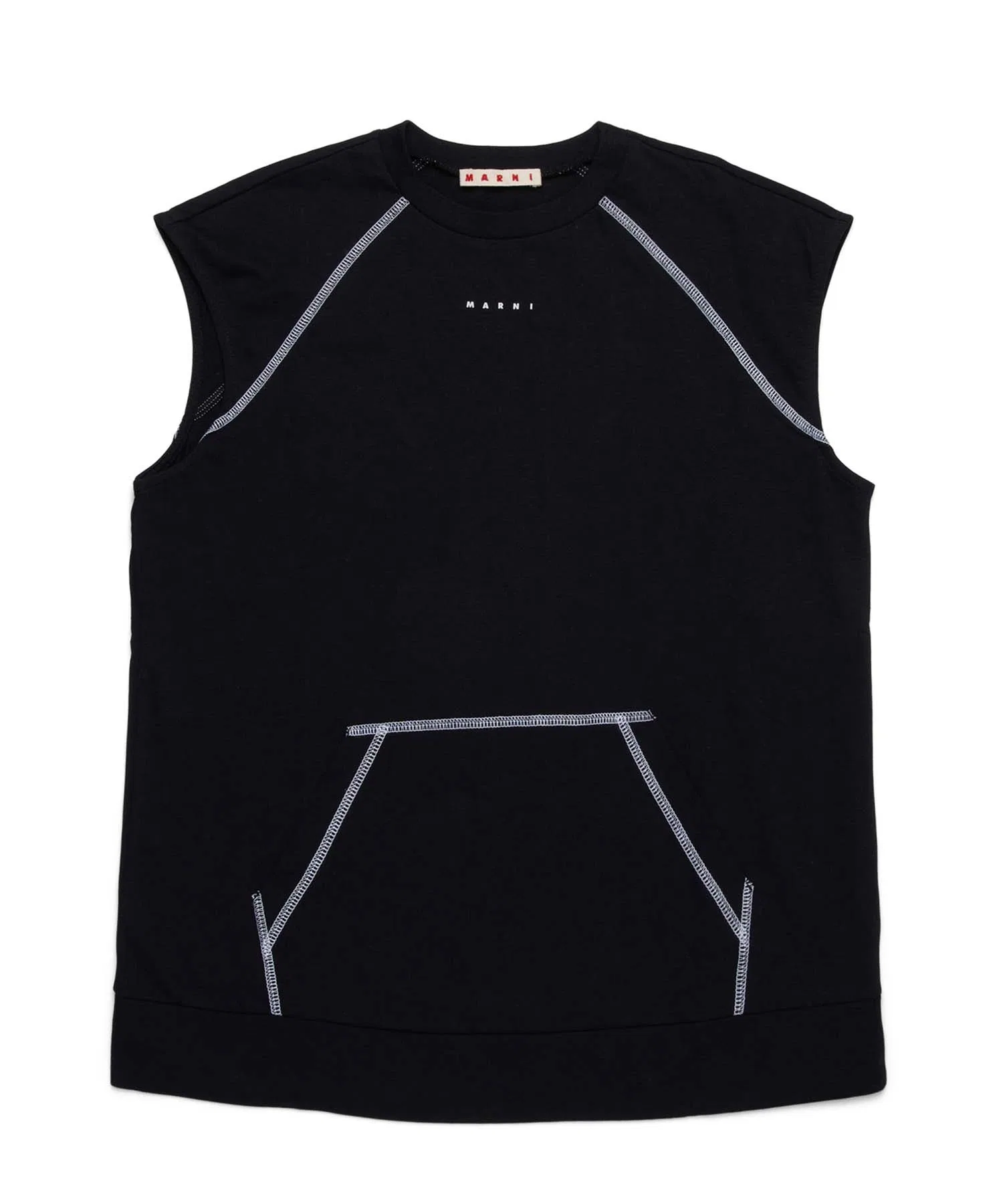 Женская футболка MARNI Kids с логотипом, чёрная