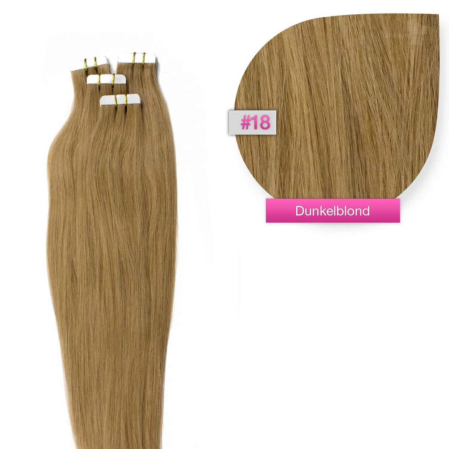 Накладные пряди на лентах из натуральных волос Remy, 60 см Glamxtensions — фото 2