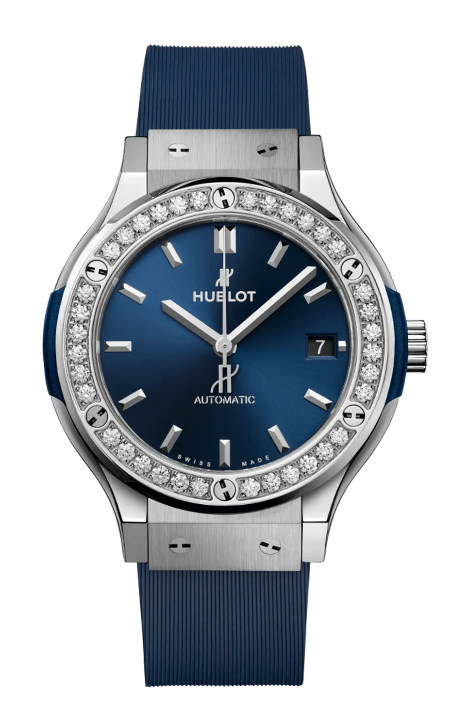 

Часы Hublot Classic fusion titanium с бриллиантами 38 мм