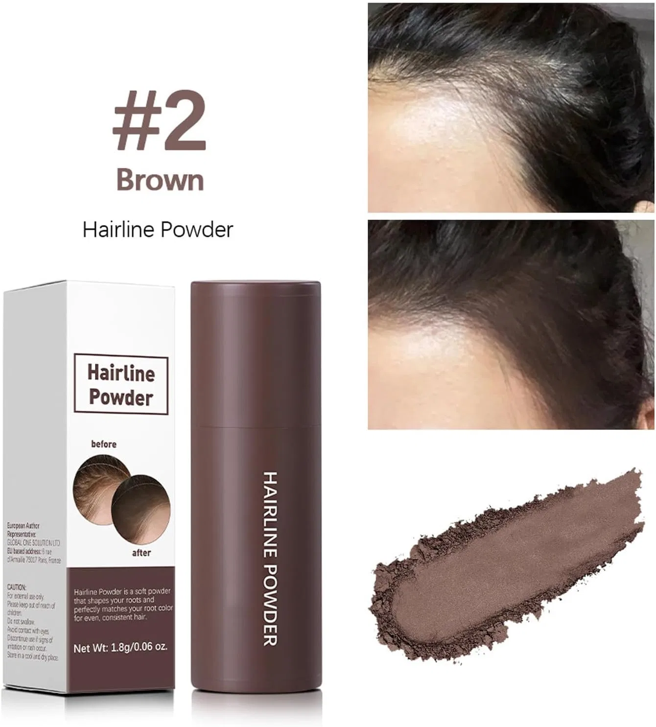 Краска для волос портативная Hairline Root Concealer Stick Watreketal, объем 1 г, цвет E — фото 4
