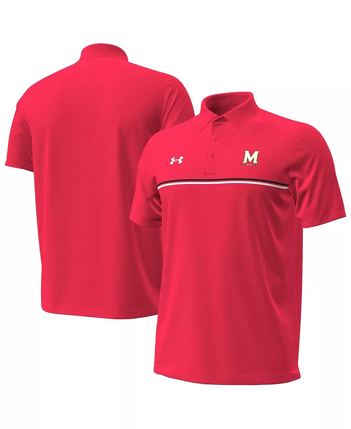 

Мужская поло Maryland Terrapins Performance Drive с красной полосой на груди Under Armour