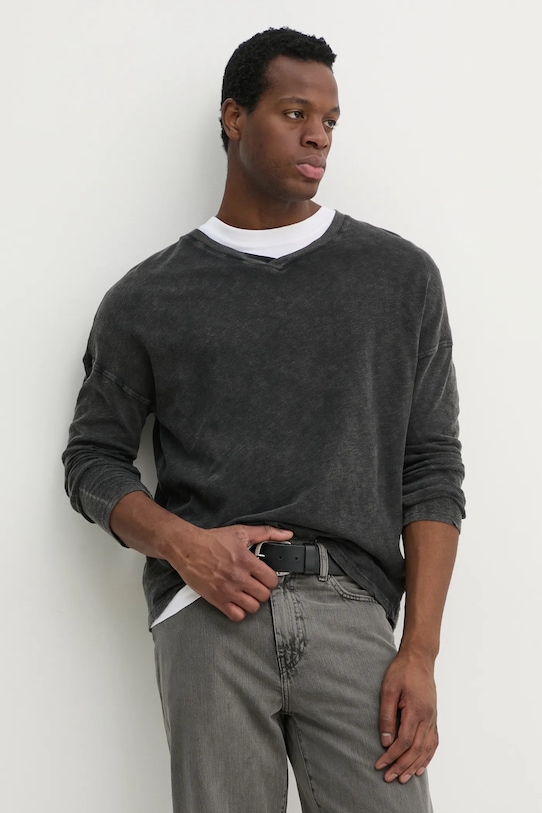 

Хлопковая водолазка American Vintage, серый