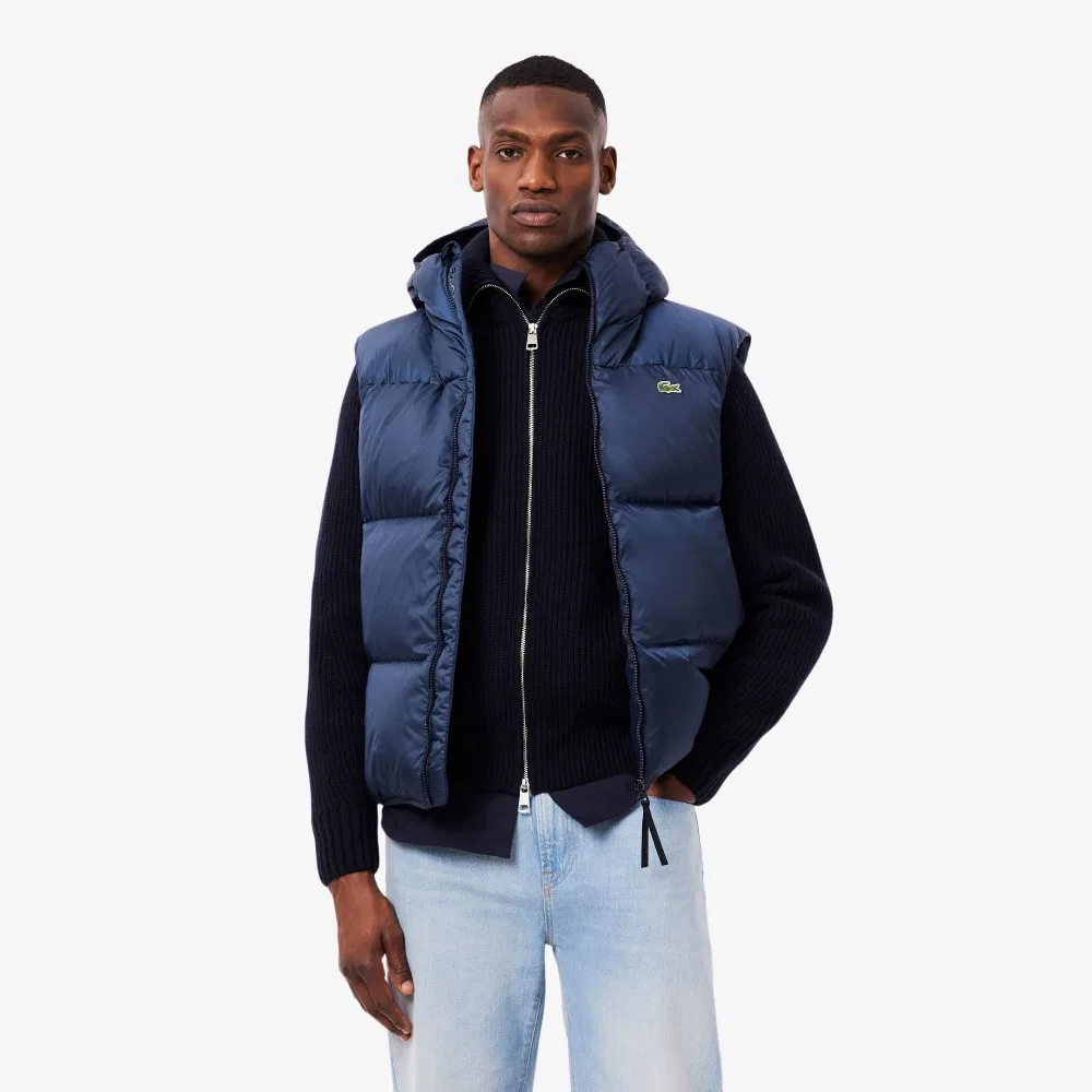 Мужской пуховый жилет рипстоп от Lacoste