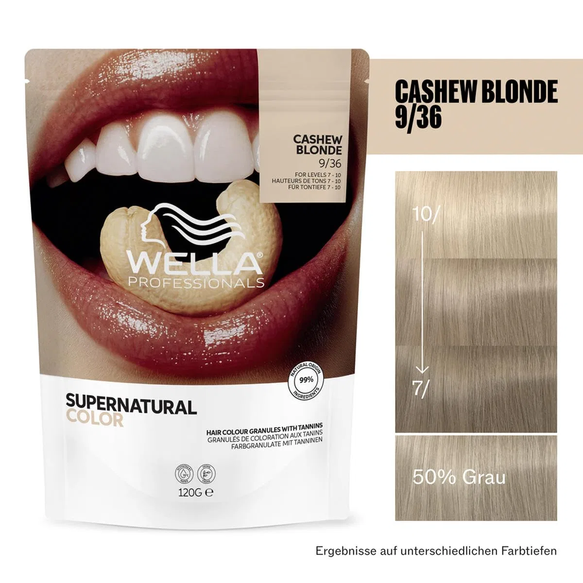 Профессиональная краска для волос «Supernatural Color 9/36 Cashew Blonde» от Wella Wella — фото 2