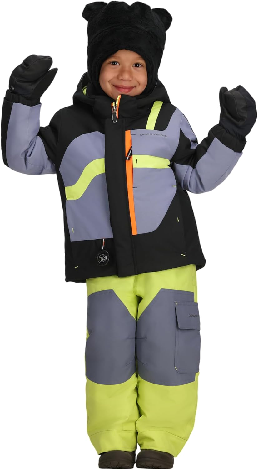 

Лыжная куртка Obermeyer Boys Super G, утепленная и водонепроницаемая, с системой Kids I-Grow, Grey Steel