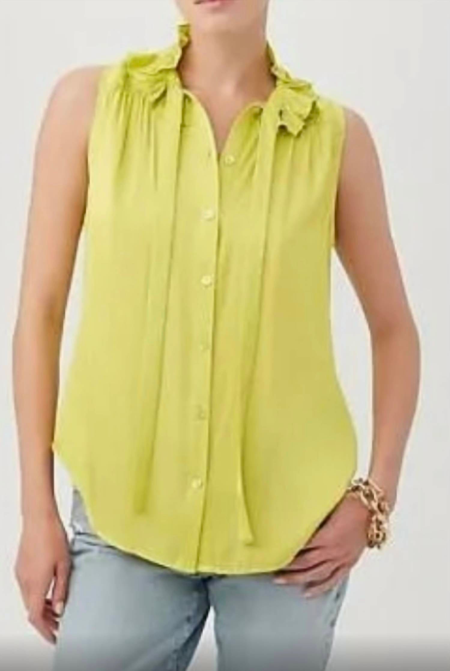 

Cinzia Топ In Lime Glow Trina Turk