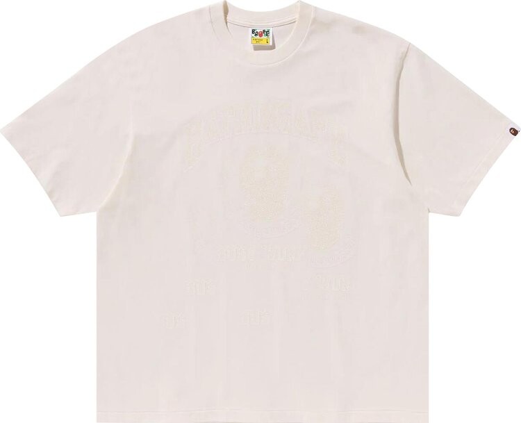 

Футболка BAPE Bathing Ape Relaxed Fit 'Ivory', кремовый