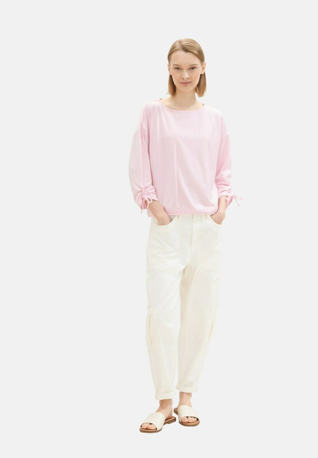 

Блуза GESTREIFTES TOM TAILOR DENIM, светло-розовый