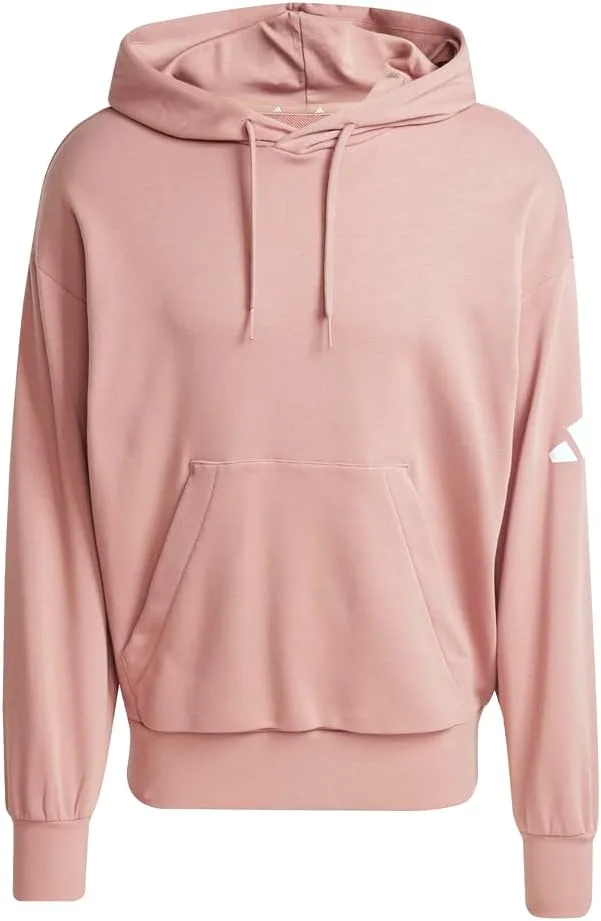 Толстовка Adidas Essentials Loose-Fit 3 Bar Logo French Terry Casual Outerwear - розовая