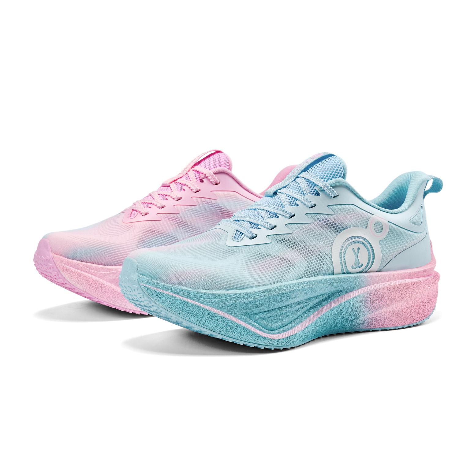 

Jianjie Разноцветные кроссовки унисекс низкие бело-розово-голубые, цвет Pink Blue Mismatched
