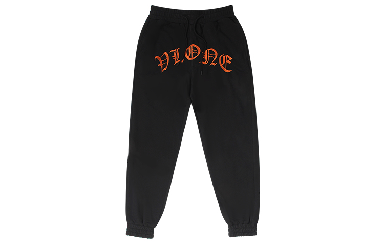 

Готическая серия алфавита Спортивные штаны Унисекс VLONE, Черный Оранжевый