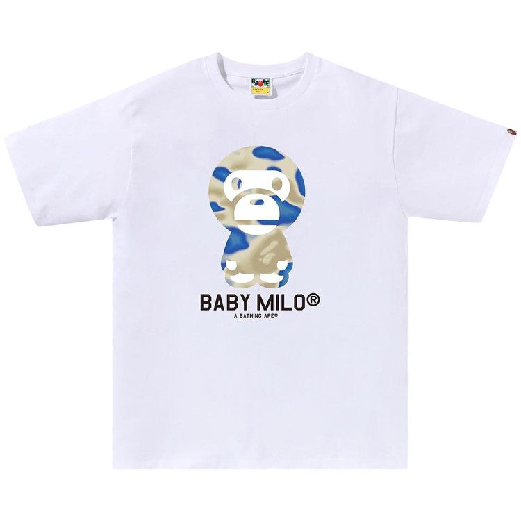 

Футболка BAPE Liquid Camo Baby Milo Tee, White/Blue
