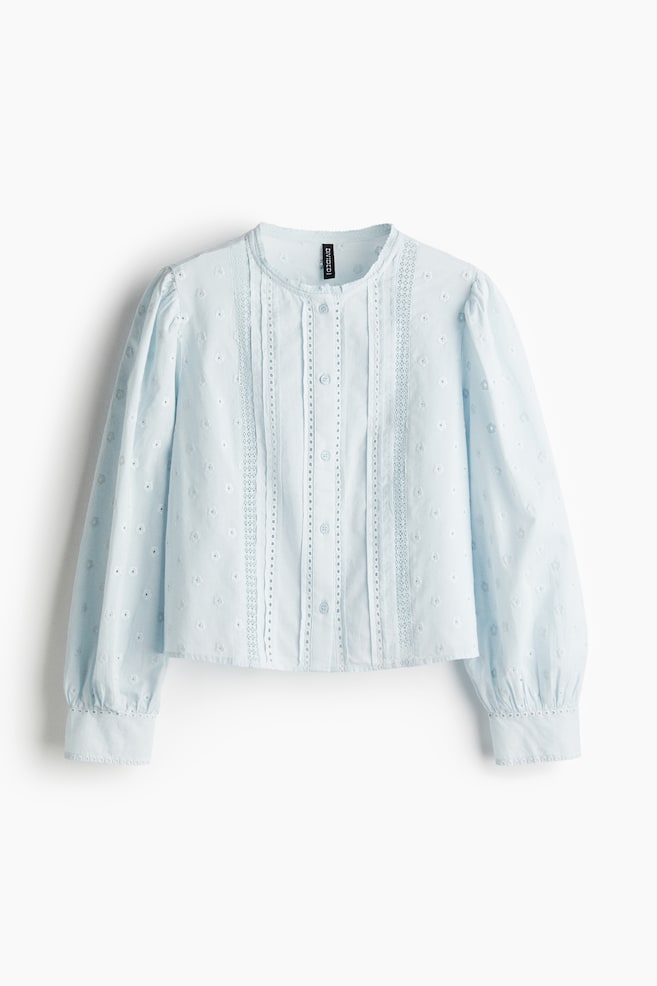 

Блузка с английской вышивкой H&M, голубой