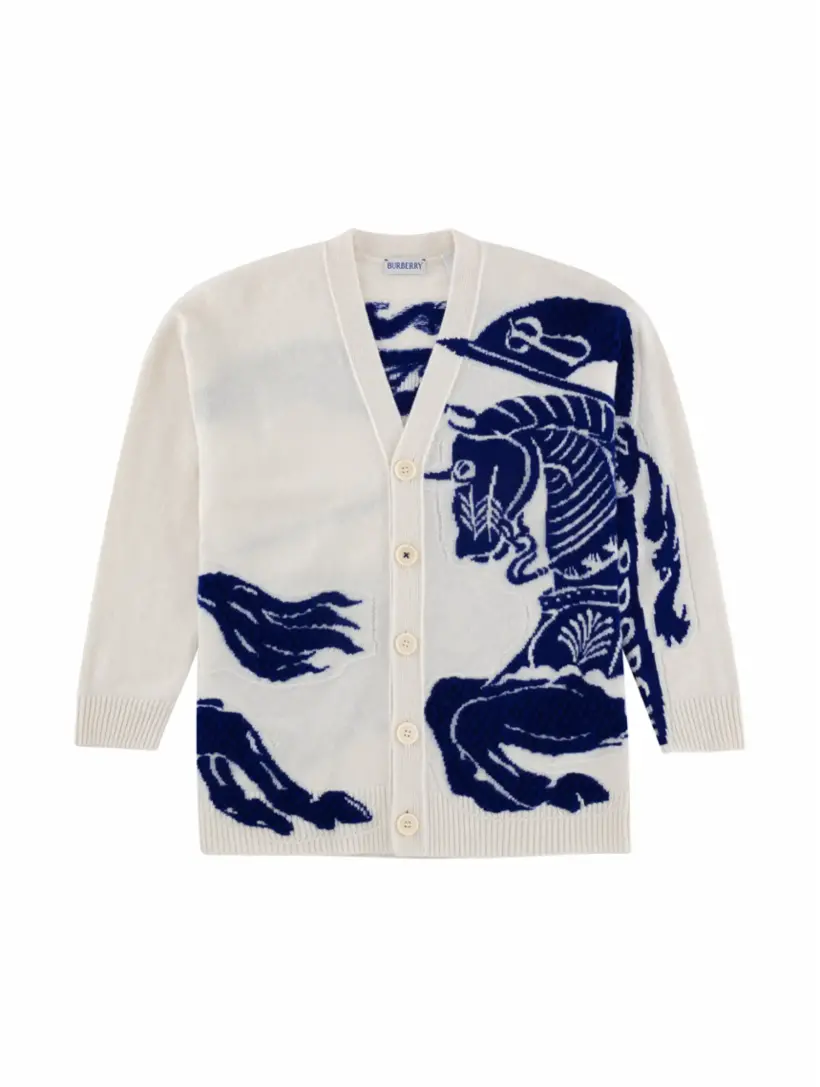 

Шерстяной кардиган EKD Burberry, белый