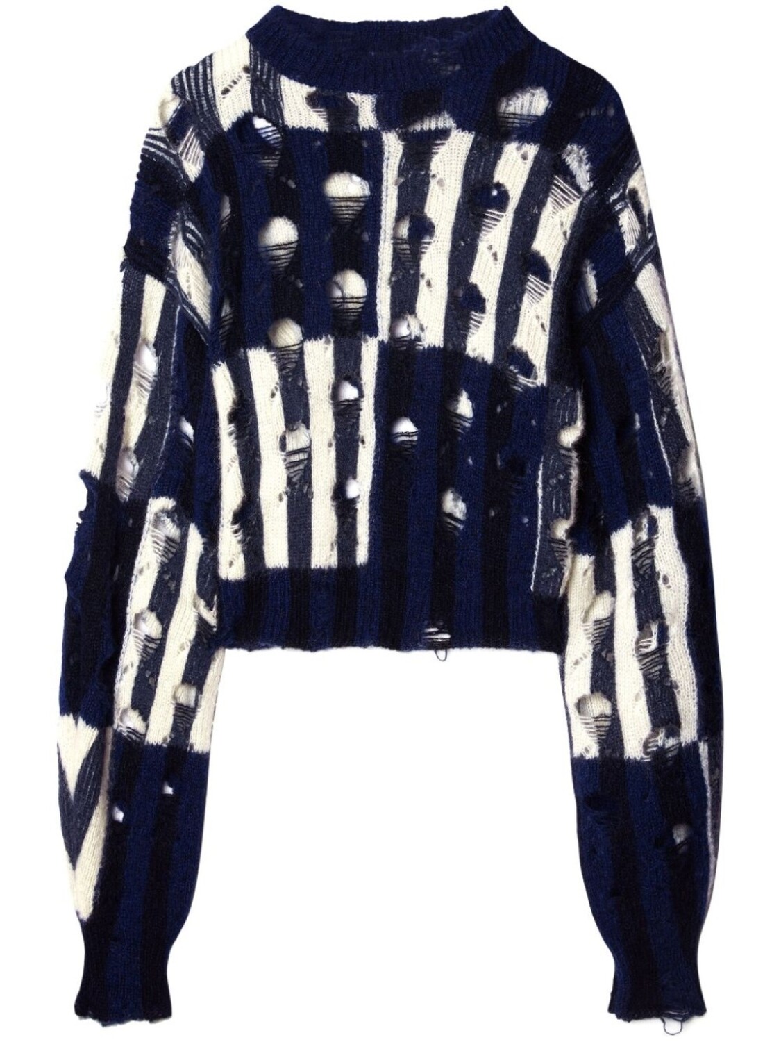 

Off-White джемпер Shibori с эффектом потертости, синий