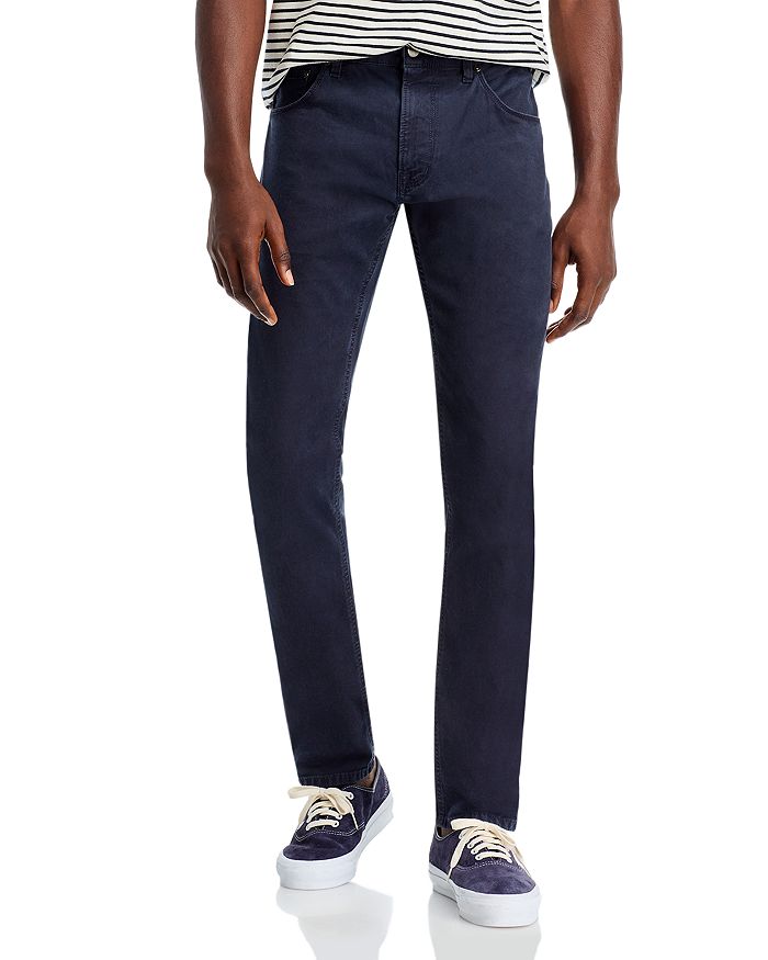 

Хлопковые эластичные брюки-чинос Slim Fit с пятью карманами PT Torino, синий