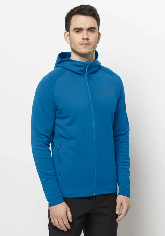 

Флисовая куртка Jack Wolfskin "BAISELBERG HOODED FZ M", с капюшоном, голубой