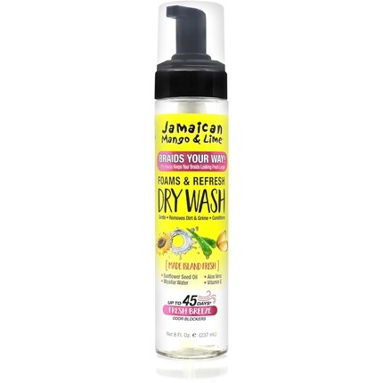 

Пена Braid Your Way Water Refresh Dry Wash 8 унций Jamaican Mango & Lime