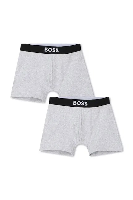 Боксеры детские 2 шт BOSS, серый