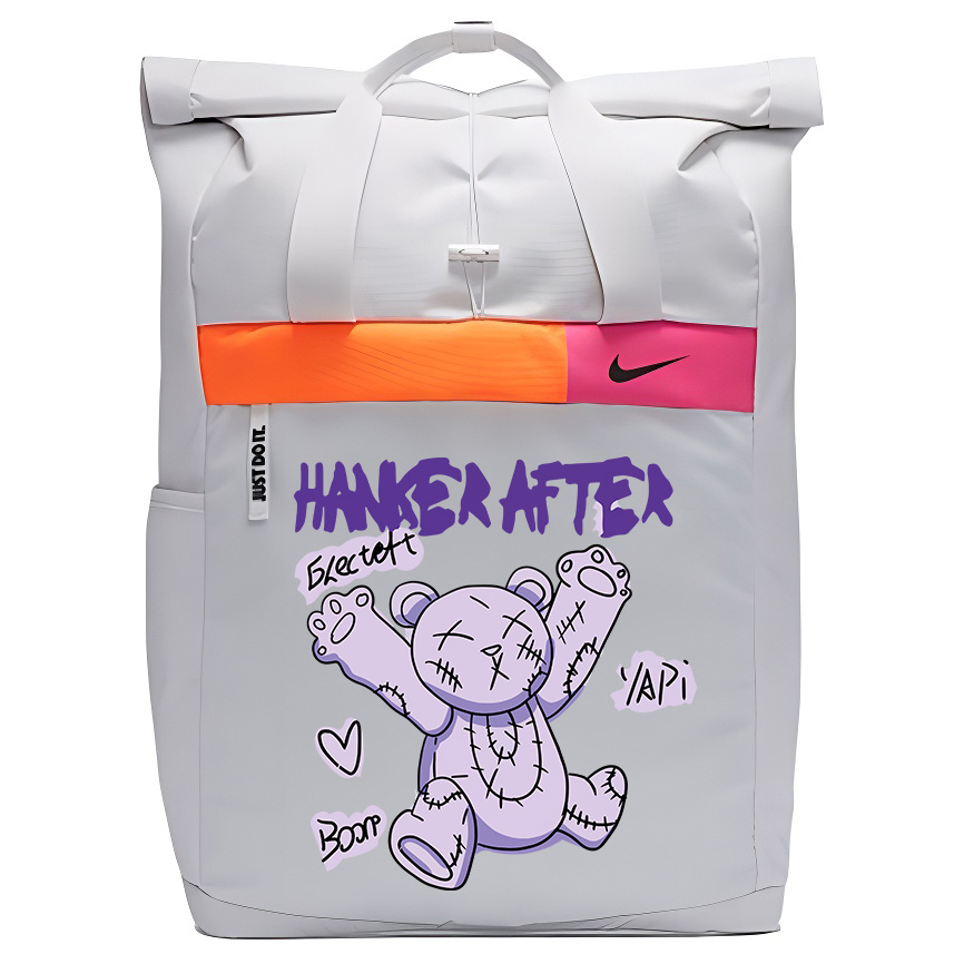 

Nike Тканевый рюкзак с принтом унисекс белый, Dirty Bear