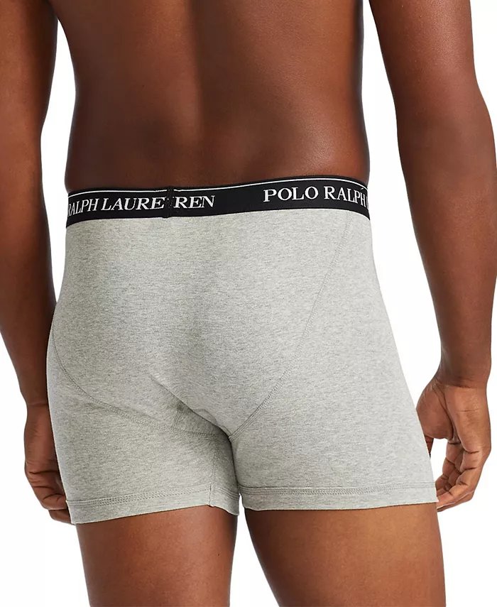 Мужские боксеры из хлопка Big & Tall, 3 шт Polo Ralph Lauren, черный — фото 4