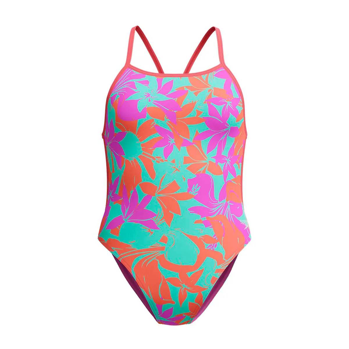 

Женский купальник для плавания Allover Digital V-Back Speedo, оранжевый