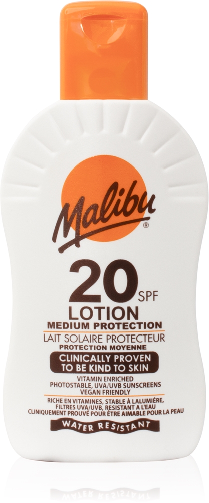 

Лосьон средней защиты, защитное молочко SPF 20+ Malibu, 200 мл