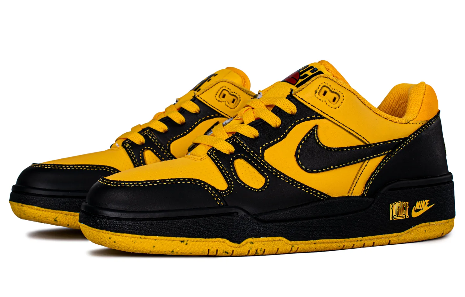 Nike Full Force Wudang BBL противоскользящие низкие скейтерские кроссовки мужские Black Yellow — фото 3