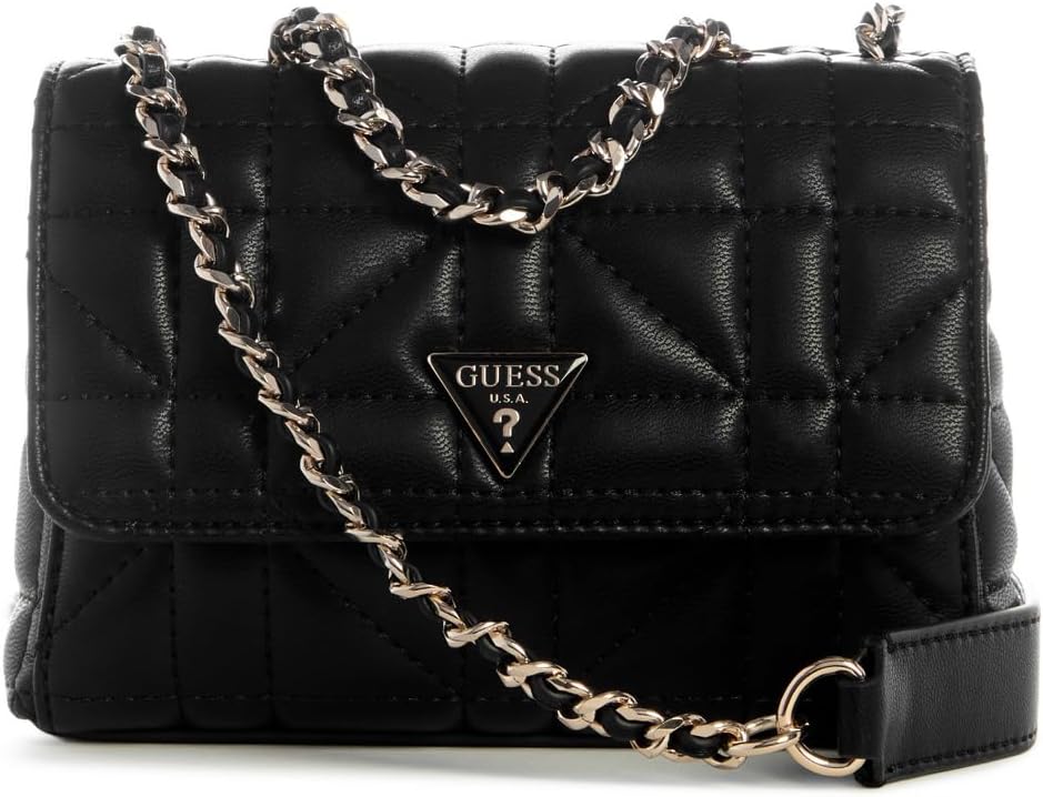 

Женская сумка-трансформер GUESS Edita Mini с клапаном через плечо, Black