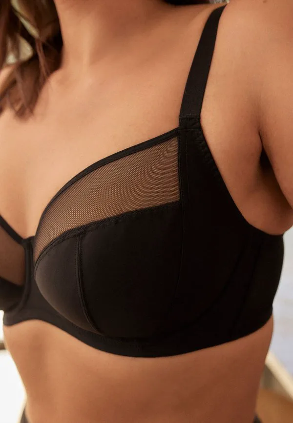 Бюстгальтер dd с полной чашкой, 3 шт., на косточках. Next, Black White Nude — фото 2