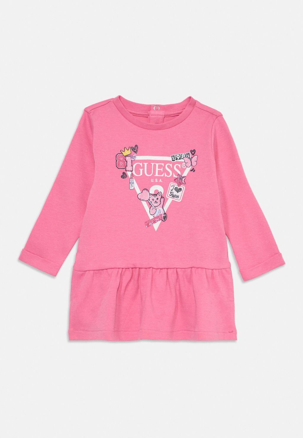 

Платье из джерси BABY CORE INTERLOCK DRESS PANTIES SET Guess, неоново-розовый