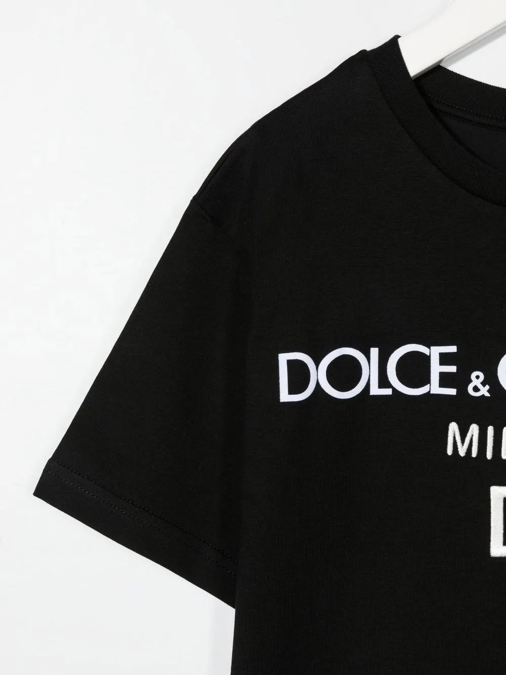 Футболка DG Milano с вышивкой Dolce & Gabbana Kids, черный — фото 3